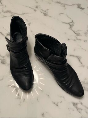 Fiorentini + Baker - Black Ankle Booties with Side Buckle W39